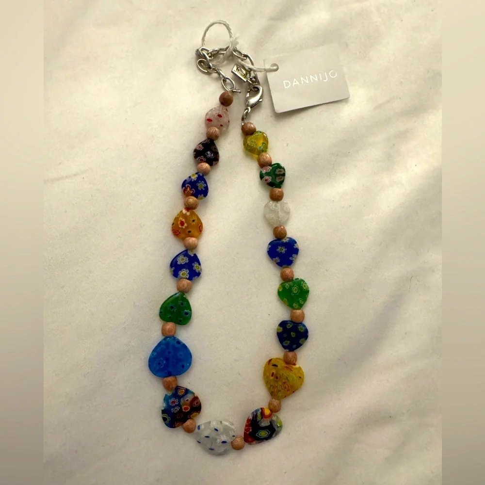 Dannijo NWT Bianca Venetian Glass Heart Necklace - Picture 8 of 8